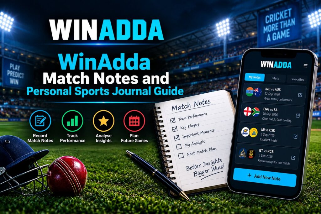 WinAdda Match Notes and Personal Sports Journal Guide